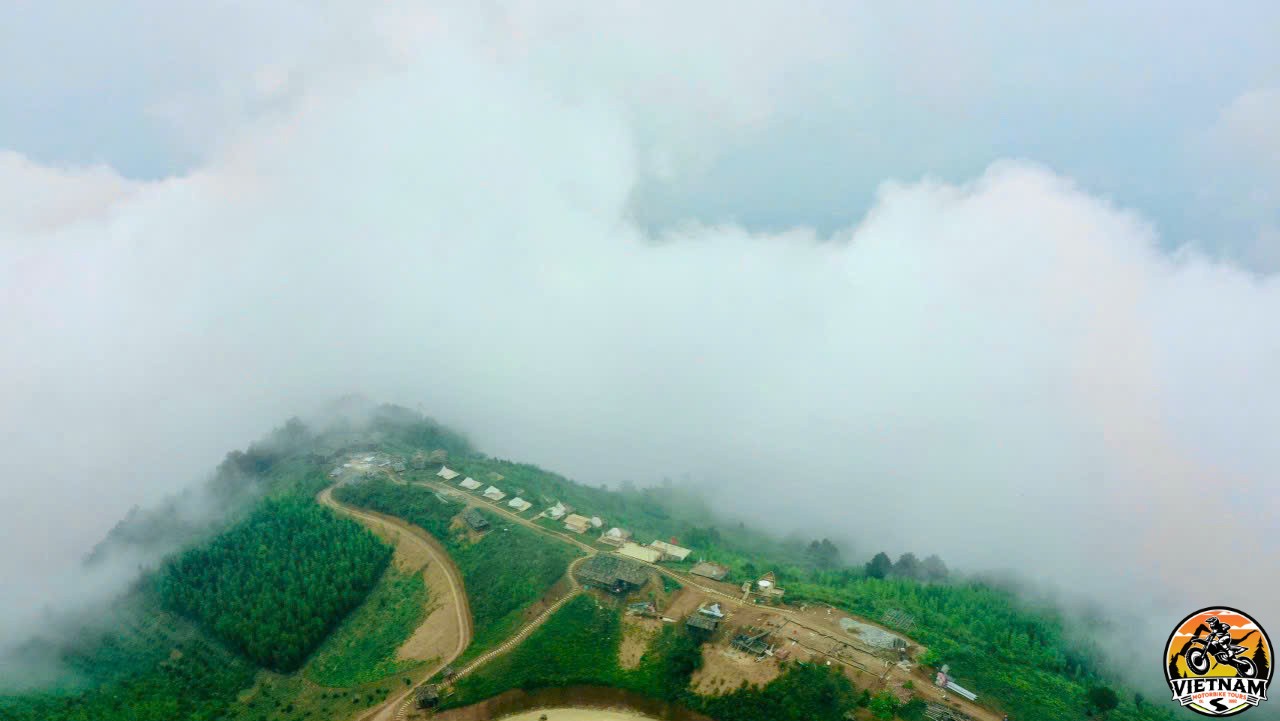 Vietnam Motorbike Tours-Breathtaking Mountain Views Through a Veil of Mist