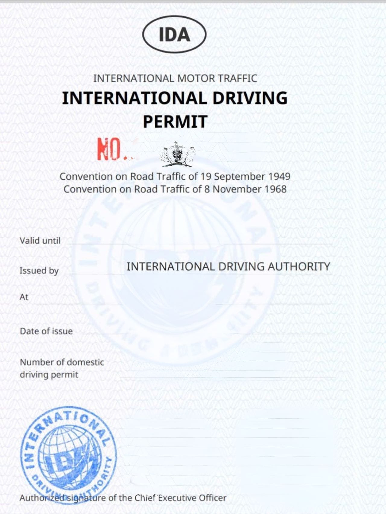 iNTERNATIONAL MOTORBIKE DRIVING LICENSE